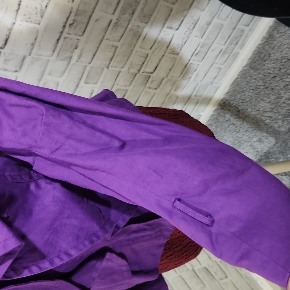 BCBGMaxAzria Purple Ruffle Front Jacket - Picture 6 of 12